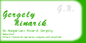 gergely minarik business card